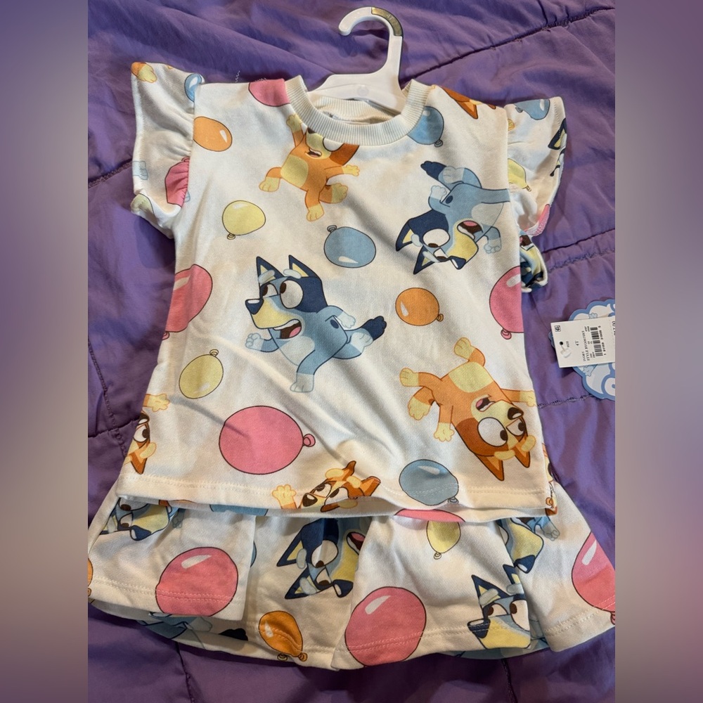 4t girls Bluey outfit